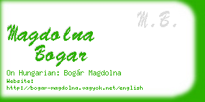 magdolna bogar business card