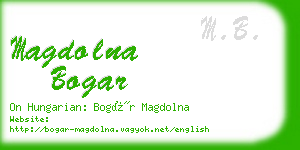 magdolna bogar business card